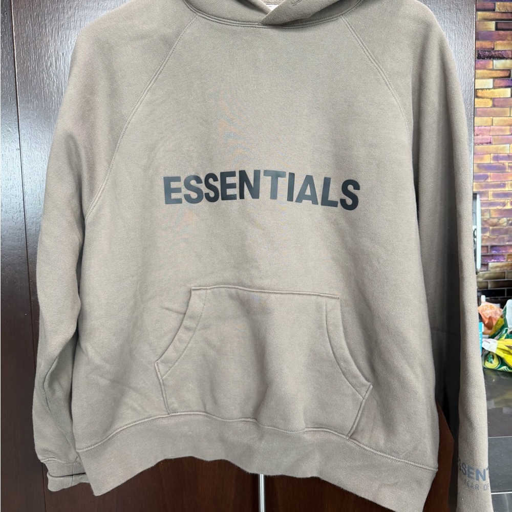 Authentic Essentials Hoodie Taupe Size Small